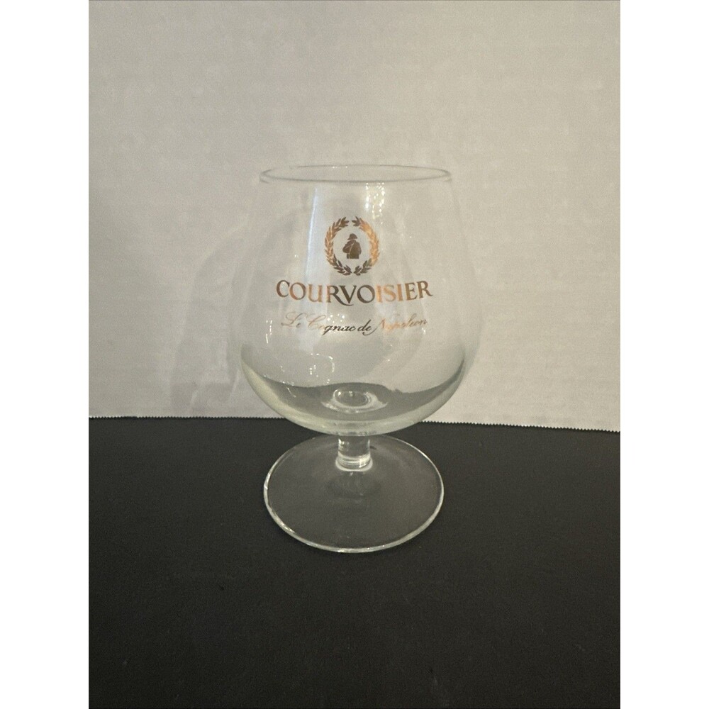 Vintage Courvoisier Cognac Snifter Glasses with Gold Lettering, Set of 1